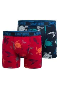 Boxershorts mit All Over Print, 2er-Pack navy / red