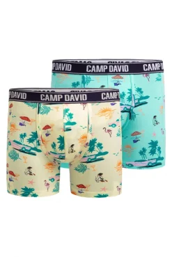 Boxershorts mit All Over Print, 2er-Pack lemon juice / new aqua
