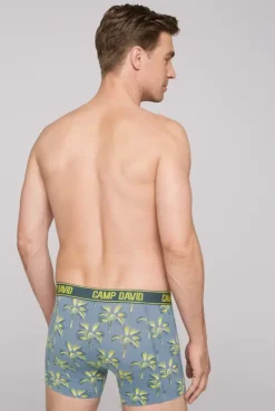 Boxershorts mit All Over Print, 2er-Pack surf grey / red