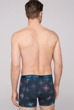 Boxershorts mit All Over Print, 2er-Pack blue navy / sun aqua | S