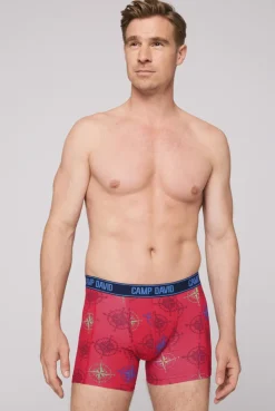 Boxershorts mit All Over Print, 2er-Pack electric blue / red | S