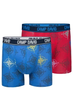 Boxershorts mit All Over Print, 2er-Pack electric blue / red | S