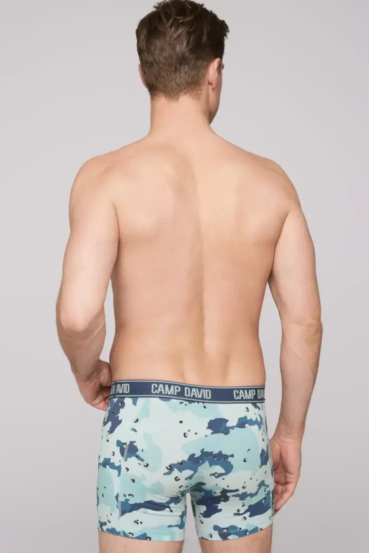 Boxershorts mit All Over Print, 2er-Pack light blue / anthra