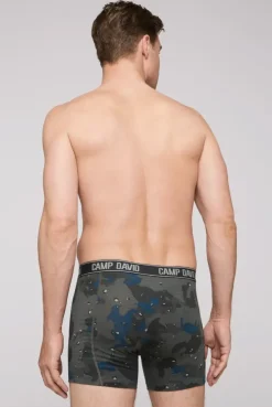Boxershorts mit All Over Print, 2er-Pack light blue / anthra