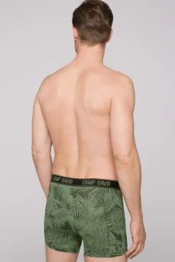 Boxershorts mit All Over Print, 2er-Pack khaki / sky blue