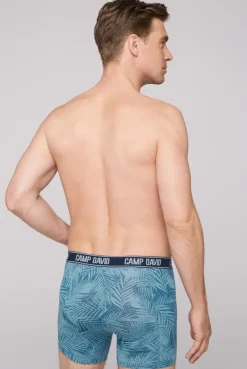 Boxershorts mit All Over Print, 2er-Pack khaki / sky blue