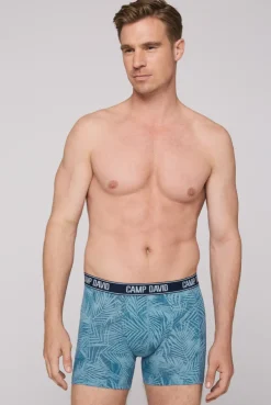 Boxershorts mit All Over Print, 2er-Pack khaki / sky blue
