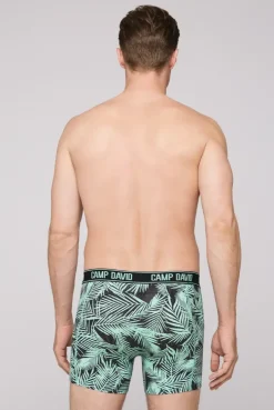 Boxershorts mit All Over Print, 2er-Pack aqua / neon lime | S