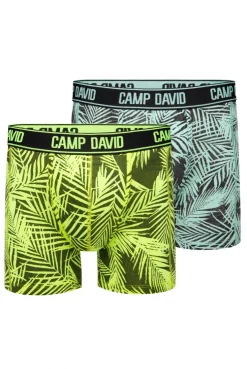 Boxershorts mit All Over Print, 2er-Pack aqua / neon lime | S