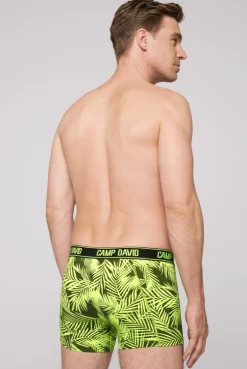 Boxershorts mit All Over Print, 2er-Pack aqua / neon lime | S