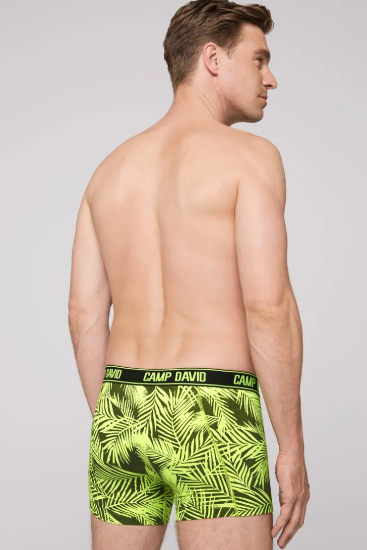 Boxershorts mit All Over Print, 2er-Pack aqua / neon lime | S