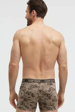 Boxershorts mit All Over Print, 2er-Pack birch / taupe