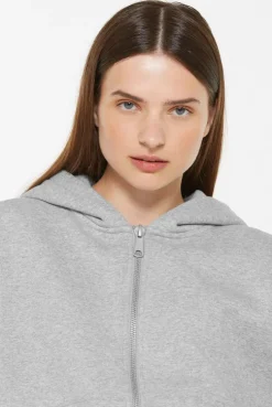 BRU-NO Hoodie Jacket Oversized Unisex grey melange | XL