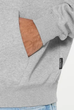 BRU-NO Hoodie Jacket Oversized Unisex grey melange | XL