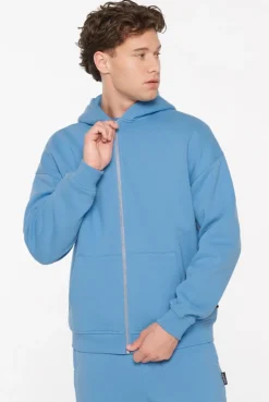 BRU-NO Hoodie Jacket Unisex electric sky