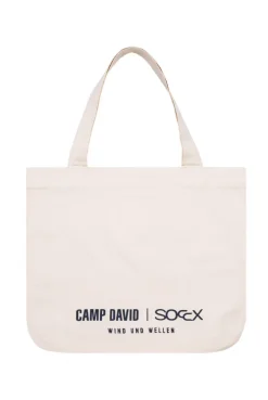 Canvas Tasche mit Label Prints ivory