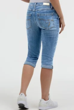Capri Jeans RO:MY Regular Fit mid blue printed