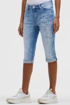 Capri Jeans RO:MY Regular Fit mid blue printed
