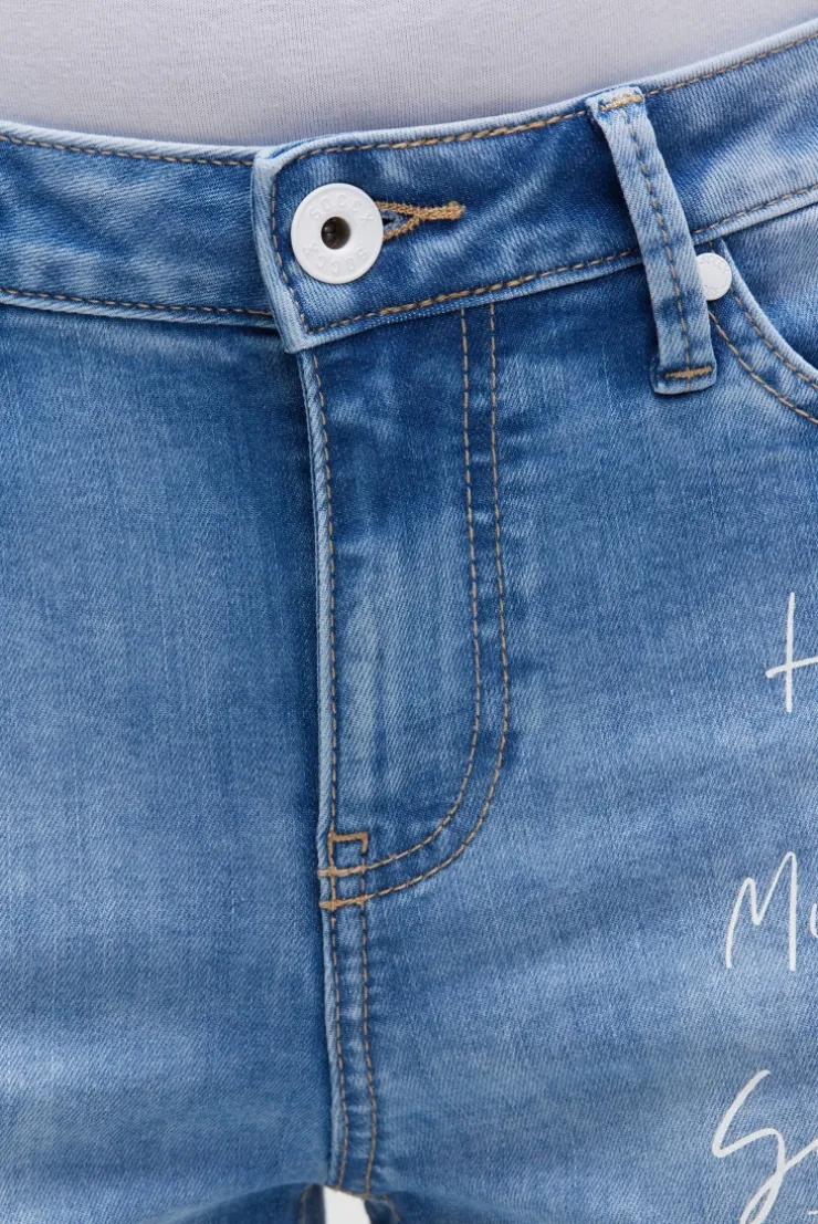 Capri Jeans RO:MY Regular Fit mid blue printed