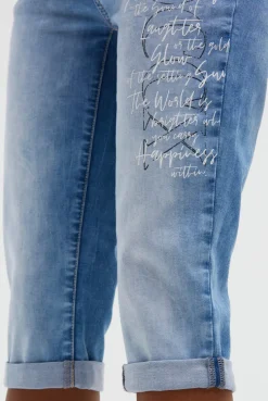Capri Jeans RO:MY Regular Fit mid blue printed