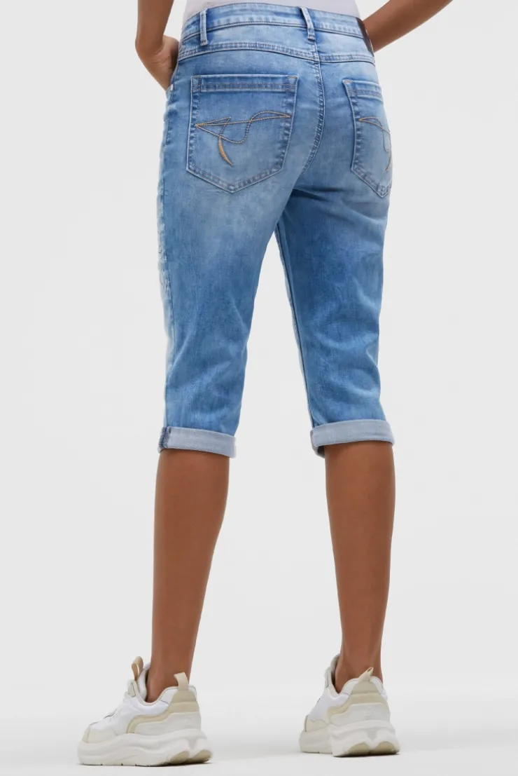 Capri Jeans RO:MY Regular Fit mid blue printed