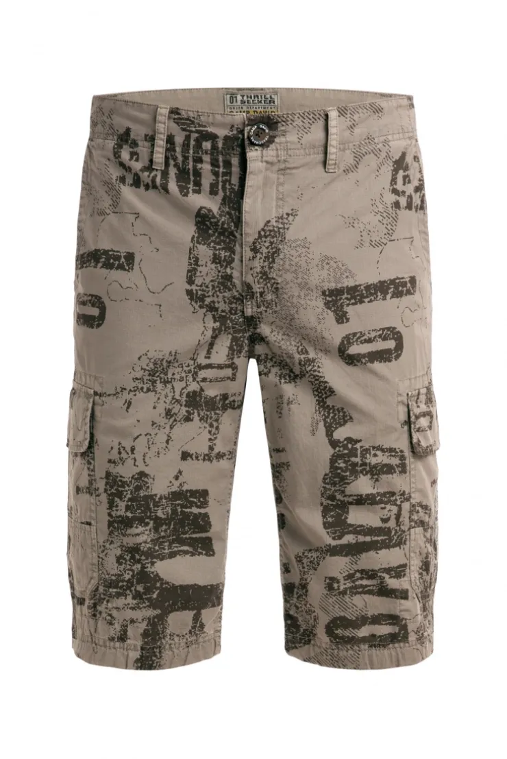 Cargo Shorts mit All Over Print rock ridge