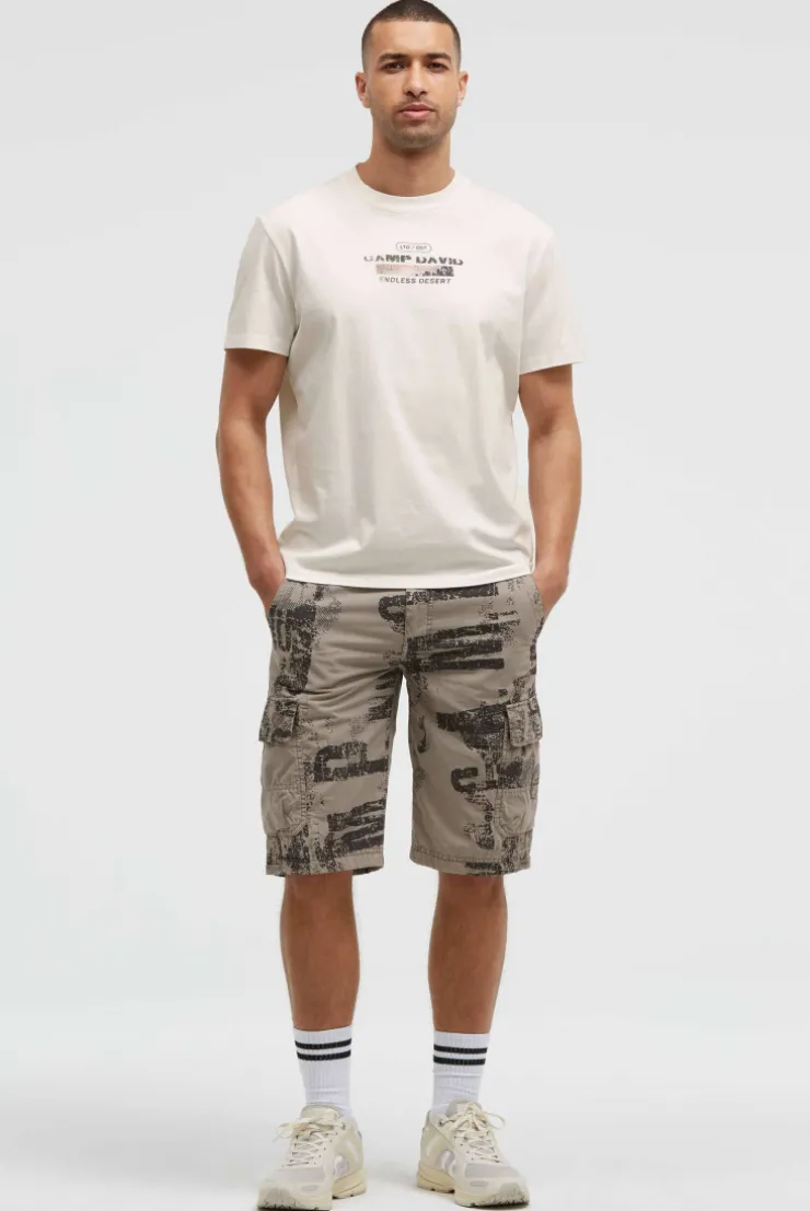 Cargo Shorts mit All Over Print rock ridge