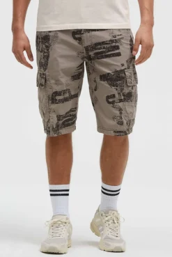 Cargo Shorts mit All Over Print rock ridge