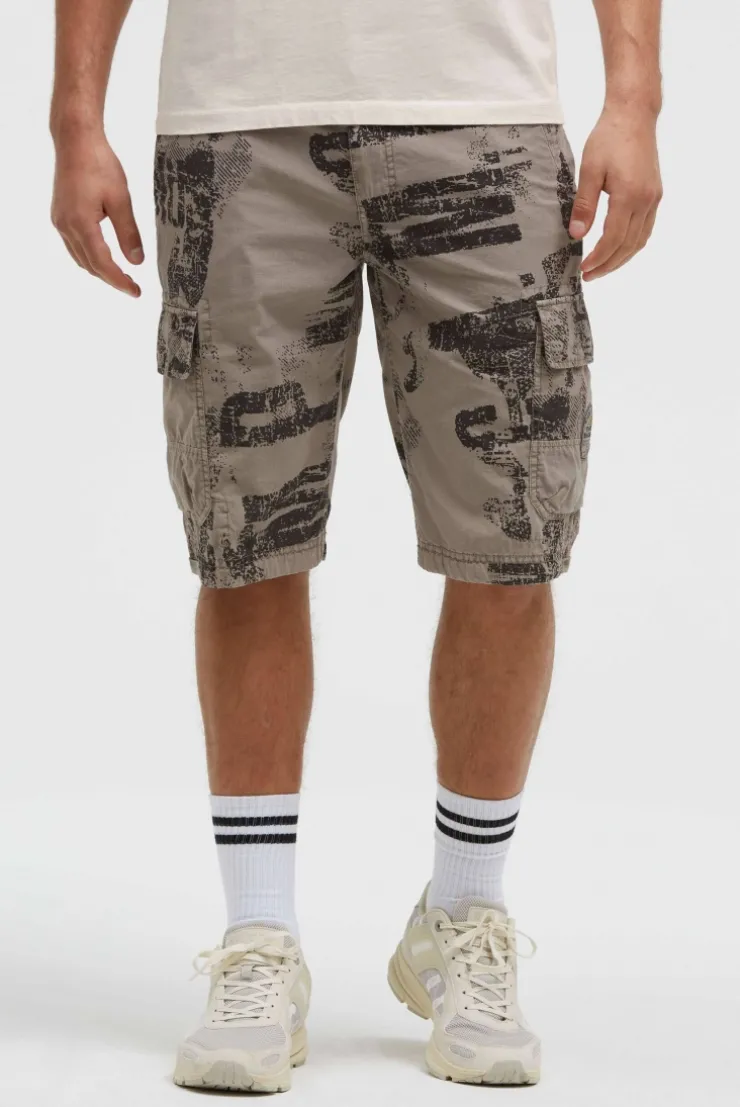 Cargo Shorts mit All Over Print rock ridge