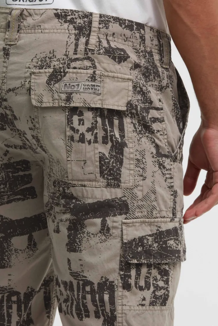 Cargo Shorts mit All Over Print rock ridge