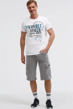 Cargo Shorts mit 3D-Logo-Stickerei grey blue | S