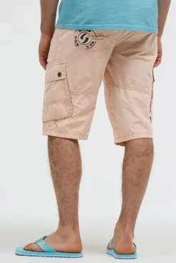Cargo Shorts mit kleinen Label Prints summer beige
