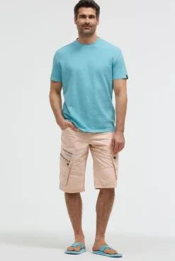 Cargo Shorts mit kleinen Label Prints summer beige