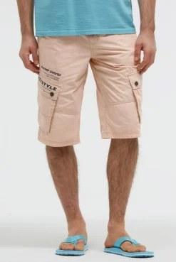 Cargo Shorts mit kleinen Label Prints summer beige