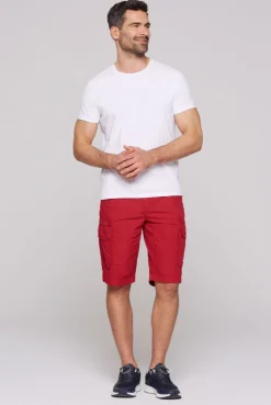 Cargo Shorts mit Logo-Tapes nautical red