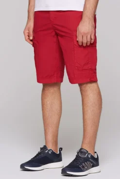 Cargo Shorts mit Logo-Tapes nautical red