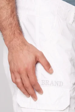 Cargo Shorts mit Logo-Tapes opticwhite