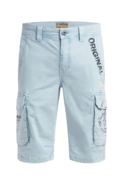 Cargo Shorts mit Prints im Used Look silver blue
