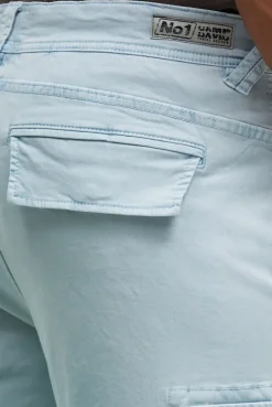 Cargo Shorts mit Prints im Used Look silver blue