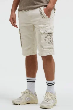 Cargo Shorts mit Prints im Used Look kitt