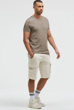 Cargo Shorts mit Prints im Used Look kitt