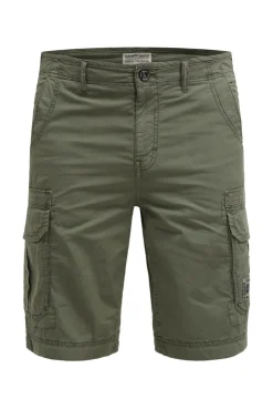Cargo Shorts mit tonigen Tapes green olive