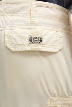 Cargo Shorts mit tonigen Tapes dark ivory