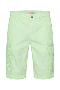 Cargo Shorts mit tonigen Tapes und Stickereien green lemon