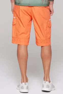 Cargo Shorts mit tonigen Tapes und Stickereien sunstone