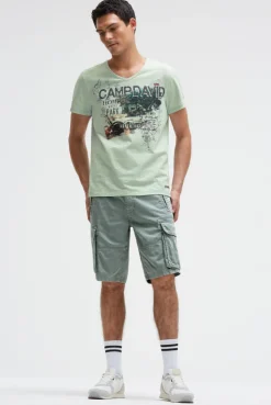 Cargo Shorts mit Wasch-Effekten dusty green