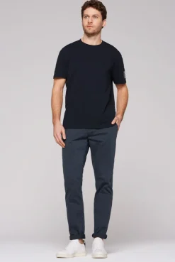 Chinohose aus Twill blue navy | S