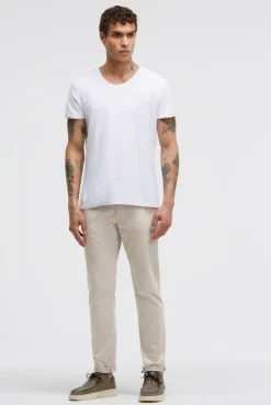 Chinohose aus Twill french grey