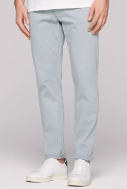 Chinohose aus Twill smokey mint