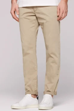 Chinohose aus Twill tan